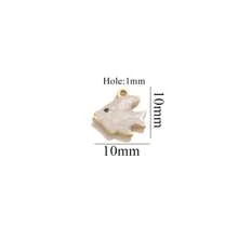 20pcs Stainless Steel Fashion Colorful Cake Seahorse Star Crab Small Pendant Tail Chain Pendant DIY Necklace Bracelet Jewelry Accessories Making