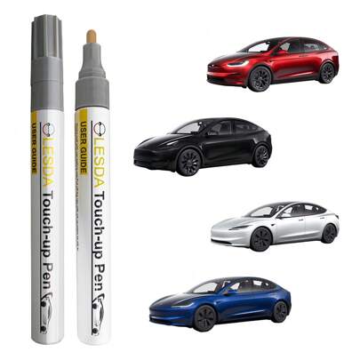 2pcs Touch Up Paint For TESLA Cars Automotive Touch Up Paint Pen, Scratch Remover For Minor Scratches, Special Purpose Repair Paint Pen Universal Color Optional For Cars