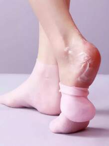 2pcs Gel Foot Mask Leg Warmers For Women, Dead Skin Removal, Moisturizing Silicone Foot Peeling Exfoliating Leg Warmers