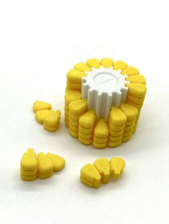 玉米-塑料材质-创意仿真玉米设计，多种选择，小巧易携带，适合消磨时间，锻炼思维能力，返校礼物，生日礼物，缓解压力，完美的Oros魔方