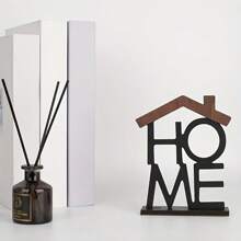1 Stück modischer hölzerner Buchstabe "HOME" Dekoration - geeignet für Innen- und Außenbereich, ideales Geschenk für Zuhause und Büro, funktionale Wohnzimmer Akzente, perfekt für Heimdekoration, ideal für Valentinstag, Erntedankfest und tägliche Heimdekoration