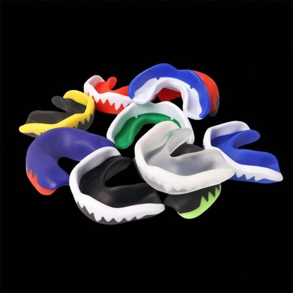 1pc Shark Fighting, Mouth Guards, Braces, Taekwondo, Skating, Basketball, Boxing, Sports Mouth Guards, Playing Sports Basketball