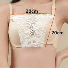 3 Pcs Elegant Floral Anti-Glare Bra Pads - Stylish Comfortable Lingerie Enhancers, Lace Knit Filling For Women