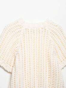 ZEVITY Suéter de punto casual con decoración de cordones laterales y aberturas, diseño de nudo en el bajo, tejido grueso, para otoño/invierno SW2515