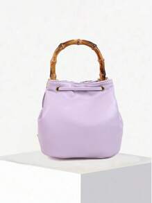 High-End Sequin Bamboo Bucket Bag New Niche Women's Bag Summer Popular Embroidery Straw Woven Crossbody Bag