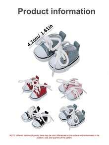 1Pair Or 2Pairs Kawaii Doll Shoes For 5.9-6.9In Doll Cute Sneakers Outfit Decorative Accessories Compatible With Labubu - Multicolor - View 3