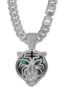 Men's Shiny Cuban Chain Necklace, Miami Style Silver Plated Gold Plated Shiny Necklace, Hop Necklace - Hổ-B-Bạc - Xem 1
