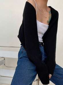 1 Stück gestrickter einfarbiger Schal mit Ärmeln, multifunktionale Strickjacke, modischer Schal Sonnenschutz Nackenwärmer für den täglichen Gebrauch zu Kleidern - Weiss - Übersicht 7