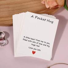 100 件/包 口袋拥抱心形爱情信物礼物、圣诞礼品卡 - 彩色 - 查看 5