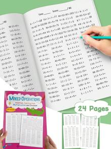 32 Pages Of Basic Math Workbook For Kids, Number Lines For Addition And Subtraction, Addition And Subtraction Within 1000, Mixed Operations, Multiplication And Division Calculation Programs, Preschool Family Education, Kindergarten School Workbook, Cultivate Children's Interest In Learning Mathematics, Improve Learning Ability, Inspire Children's Logical Thinking, Give Children Gifts, School Season Gifts,Back To School