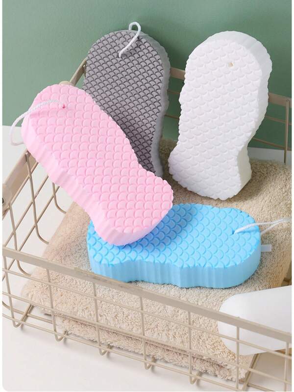 1 Stück weiße, rosa, blaue, graue 3D karierte Luffa Schwamm