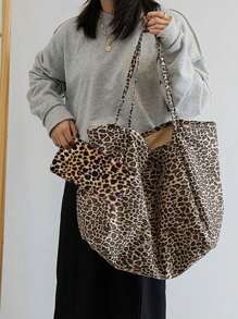 Bolso grande de leopardo de moda, bolso pequeño con estampado de leopardo amarillo, bolso de hombro de gran capacidad, diseño de leopardo de moda, monedero, neceser, estuche para guardar brochas de maquillaje, estuche portátil para guardar esmaltes de uñas, bolso ideal para ir al trabajo, bolso de estudiante, gran capacidad, portátil, adecuado para estudiantes universitarias, oficinistas, adecuado para el trabajo, regreso a clases, escuela secundaria, preparatoria, universidad y vacaciones.
