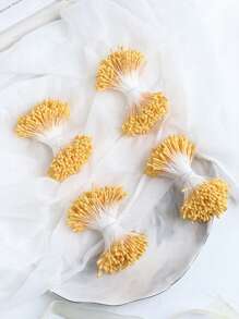 1pc Artificial Flower Stamens - Double-Headed Flower Stamens 2.36in, No Battery Required, Suitable For Weddings, Christmas, Flower Arrangement Decoration, DIY Sewing, Floral Decoration, Artificial Flowers, Wedding Decoration And Handicrafts - Home Floral Decoration Products - Plastic Material, Christmas Handicrafts, Elegant Decoration - No Container, No Electricity Required
