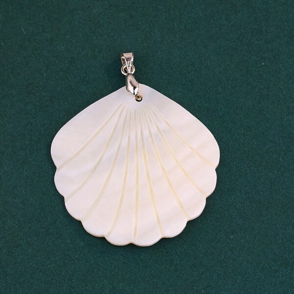 Encantos de concha de madre de perla blanca natural con pétalos tallados para hacer pendientes, collares y colgantes para la fabricación de joyas y accesorios DIY