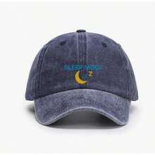 Vintage Washed Cap With "SLEEP MODE" And Moon Design | Chill Streetwear Hat For Lazy Days & Sunny Afternoons