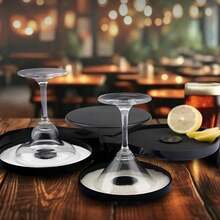 1set 3-Tier Bar Glass Rimmer Bartender Tool With Sponge 3-Tray Black Plastic Glass For Cocktails Margaritas Bloody Marys And Gimlets - Black - View 6