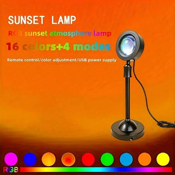 Lampe de sol RVB Projecteur multicolore avec télécommande, différents modes de changement de couleur, rotation à 360 degrés, décoration pour chambre, photographie, fête, chambre à coucher, décoration de maison, lampe de coucher de soleil