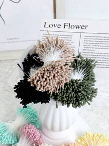 1pc Artificial Flower Stamens - Double-Headed Flower Stamens 2.36in, No Battery Required, Suitable For Weddings, Christmas, Flower Arrangement Decoration, DIY Sewing, Floral Decoration, Artificial Flowers, Wedding Decoration And Handicrafts - Home Floral Decoration Products - Plastic Material, Christmas Handicrafts, Elegant Decoration - No Container, No Electricity Required