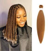 1/3/6 Packungen schwarze Haarflechtung Vorgespanntes Knotloses Kanekalon Box Zöpfe Haar zum Flechten Vorgespannt Lang Gerade Synthetische Zopf In Haarverlängerung Für Knotlose Zöpfe