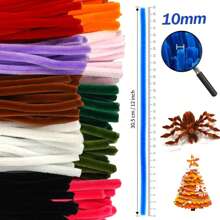[Wertvolle Dicke Fuzzy Wire Sets] 10 mm Upgrade und Verdickung Pfeifenreiniger Bastelzubehör mit Schritt-für-Schritt Video Tutorial, 200 Stücke Dicke Pfeifenreiniger 30 cm * 10 mm, 10 sortierte pastellfarbene Chenilledrähte im Großpack für Kunst- und Basteiprojekte, Kreativitätsförderung, Geschenkverpackung, Feiertags-Dekorationen, Gemeinschaftsaktivitäten, geeignet für Farbenerkennung und -zuordnung, für Senioren und Anfänger-Kunstprojekte
