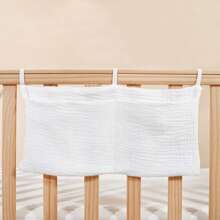 1 Stück Cartoon Aufbewahrungstasche, Hängende Organizer mit 2 Taschen für Bettkopfseite, Wickeltücher Windeln Hängetasche mit Mehrfachfunktion für Baby Kinderbett & Spielsachen