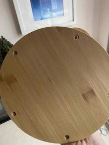 1 Stück Bambus Aufbewahrungsregal für Innenbereich, mehrstöckig, trapezförmig, Tisch Deko, kreative Blumentopfaufbewahrung und Dekorationstisch