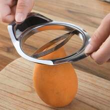"3-In-1 Stainless Steel Mango Slicer & Pitter – Fruit Corer Remover For Mango, Avocado, Peach – Easy Cut, Slice, And Pit Kitchen Tool" - Silver - View 2