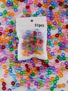 51/103/209 Stücke gemischte Acryl Strass Pferd Perlen, geeignet für DIY Schmuckherstellung, Armbänder, Halsketten, Ohrringe, geflochtene Haarzubehör, Basteleien, 9mm