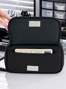 Large Capacity Transparent Pencil Case - Multifunctional Oxford Cloth Stationery Storage Bag With Zipper, Portable Cosmetic Organizer Pouch, Suitable For Office And School Supplies, Pencil Case, Backpack, Back To School Season - Multicolor - View 6