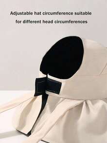1 szt. Damski modny, uniwersalny, szeroki kapelusz przeciwsłoneczny z szerokim rondem, zapewniający ochronę przed słońcem, odpowiedni na wiosnę/lato - pusty górny kapelusz przeciwsłoneczny - Zobacz 5