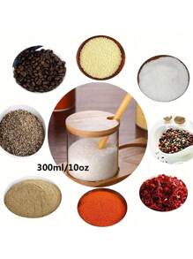 1个玻璃调味罐加厚防潮香料容器厨房盐/糖/味精瓶 - 彩色 - 查看 8