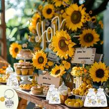 1 Stück/12 Stück/20 Stück inspirierendes Sonnenblumen Schlüsselanhänger Geschenkset, Organza Beutel Dankeschön Anhänger für Partyartikel, Du bist FANTASTISCH, inspirierende Worte Rucksack für die Schule