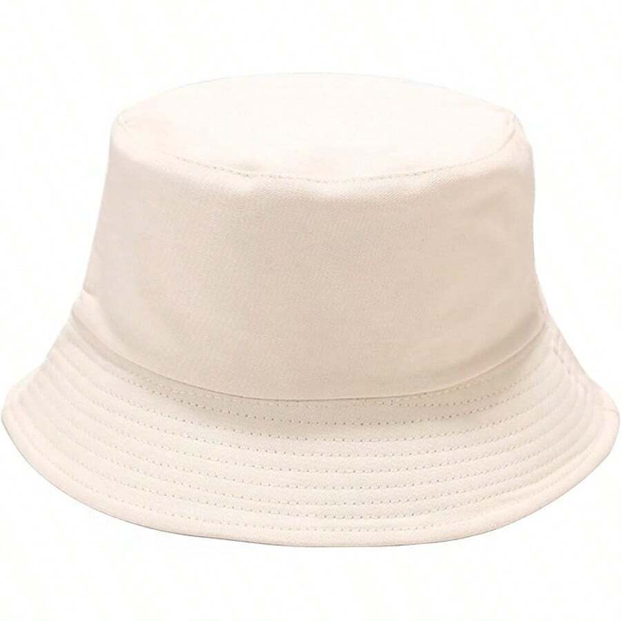 Sombrero de cubo reversible unisex para la playa y la pesca - Beis - Ver 1
