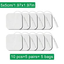 Parches de electrodos reutilizables y autoadhesivos premium para unidad TENS, compatibles con máquinas TENS/EMS para estimulación muscular. Utilizan conectores de cable de clavija de 2,0 mm y vienen disponibles en varios tamaños. - Multicolor - Ver 22