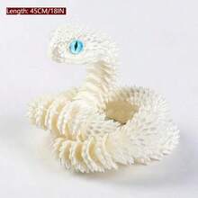2024 New 3D Printed Snake Model - Long Version,Full Articulation,Animal Toy,Home Decor,Birthday/Easter/Halloween/Christmas Gift (Eye Color Random)3d Printed,Christmas,Halloween,Christmas,3d Printed,Snake,3d Printed,3d Printed Animals,Easter