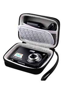 1 chiếc bao đựng bảo vệ di động cho máy ảnh kỹ thuật số, phù hợp với máy ảnh AbergBest 20MP 2.7" LCD HD có thể sạc lại/Pixpro/Canon PowerShot ELPH 180/190/DSCW800/DSCW830, cần thiết cho du lịch - Chỉ bao bì sản phẩm. - trắng - Xem 14