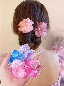 1 pièce Pince à cheveux fleur, pince latérale florale, pince à cheveux, accessoire de cheveux Camélia