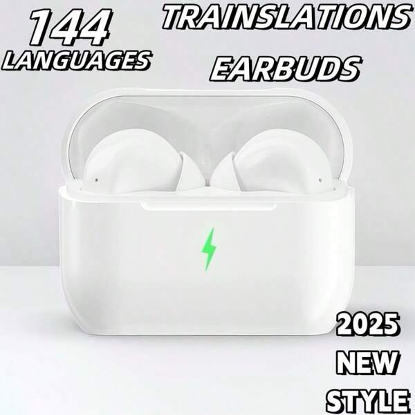 NEW SENYANG Auriculares inalámbricos semiinteriores de traducción de IA Senyang 2025 nuevos - Cómodos, con cancelación de ruido, control táctil, compatibilidad con varios idiomas, batería recargable de litio, ideales para viajar, socializar, estudiar y hacer deporte - Temática de películas y juegos para adultos, auriculares de viaje | Auriculares de traducción de IA | Auriculares con control táctil