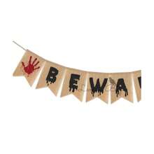 1pc Halloween Haunted House Horror Decoration Banner, Suitable For Haunted House Atmosphere Props, Bars KTV, Home Decoration Festival Party Supplies - Halloween Decoration, Seasonal Decoration