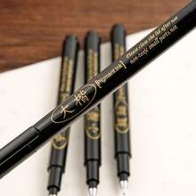 4Pcs Calligraphy Brush Pen Set, For Handwriting - Fine Tip And Brush Tip, Refillable Black Ink, Ergonomic Oval Barrel, Lightweight Plastic Material, Great For Writing, Art And Painting,Back To School,School Supplies - 4-pack - View 7