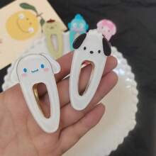 Sanrio Sanrio Cartoon Cute Hair Clip Acrylic Alligator Hair Clip Side Bangs Broken Hair Hollow Hair Clip Hair Clip Sweet Decorative Headdress Holiday Gift Hair Accessories