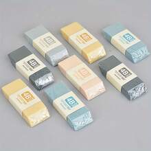 1 件包含立方体橡皮擦、4B 柔软耐用艺术家聚合物橡皮擦、无污渍、可爱学校文具用品、必备返校用品、莫兰迪色 4B 学生办公艺术橡皮擦、儿童节和圣诞节期末奖品和礼物文具 - 彩色 - 查看 3