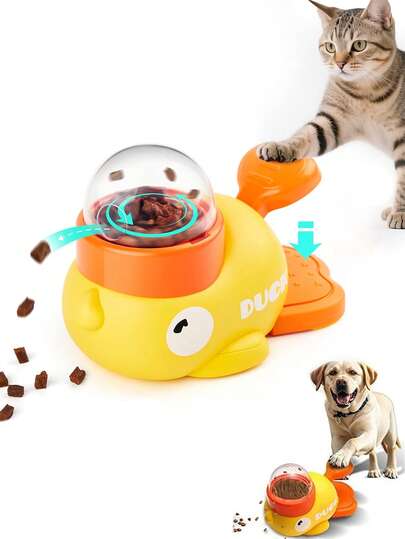 1pc Pet Leakage Feeder, Self-Entertaining Feeder, Cats & Dogs Food Dispensing Puzzle Feeder Toy, Pet Enrichment Toys, Relieve Anxiety, Interact With Owner, Suitable For Cats And Dogs