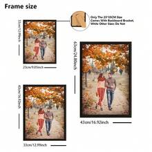 1 pieza, Foto personalizada, Marco de madera y plexiglás pulido, Póster personalizado de historia de amor de otoño, Adecuado para parejas, Perfecto para familias, parejas, recuerdos de mascotas y un regalo perfecto para aniversarios