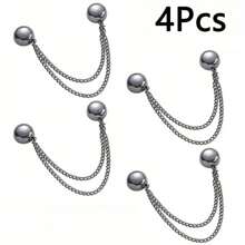 2/3/4/6/8/10/12pcs Magnetic Waist Cincher Clips, Adjustable T-Shirt Hem Clips, Perfect Fit, Metal Snap Buttons, Available In White/Gold/Black