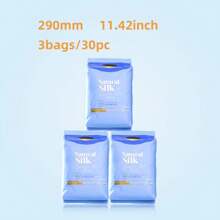FREEMORE 10pcs/30PCS/60pc Freemore Natural Silk Day/Night Use Sanitary Napkin(290mm),Floating 3D Anti-Leakage Shield Design, Minimum Friction, Improves Comfort Of Intimate Area,Soft & Breathable-For Your Daily Comfort