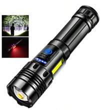 1PC Super XHP70 Powerful LED Flashlight XHP90 High Power Torch Light Rechargeable Tactical Flashlight USB Camping Lamp