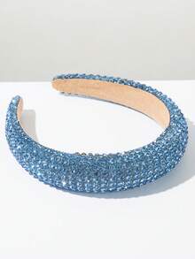 1 件女士夏季头带，纯色舞会派对配饰，复古宫廷风格水钻装饰发箍，适合日常夏季佩戴，发带，秋季，发饰