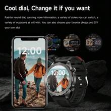 GUHUAVMI 2025 New Men's Outdoor Rugged Smart Watch GT4 Pro, 1.53'' HD Screen, Bluetooth Call, NFC Access Control, Fitness Tracker With Pedometer, Heart Rate Sleep Monitoring Smart Watch Compatible With Android IOS