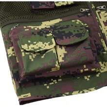 Men's Mesh Breathable Openwork Camouflage Journalist Photographer Fishing Vest Waistcoat CoatChristmas FW4R - Ngụy trang màu xanh lá cây - Xem 4